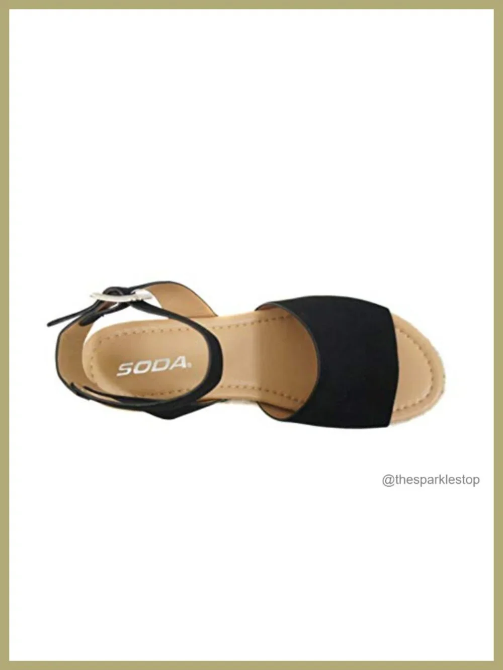 Open Toe Buckle Ankle Strap Espadrilles Flatform Wedge Casual Sandals